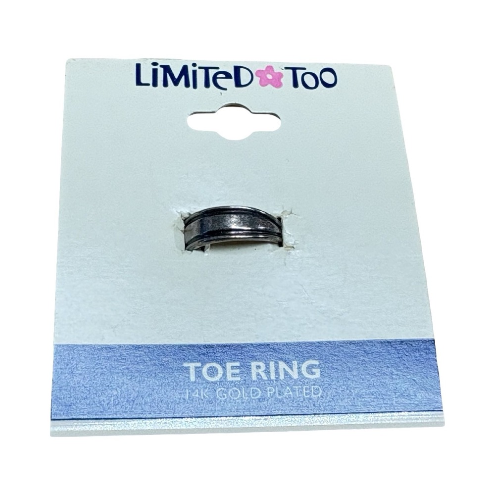Limited Too 14K Gold Plated Toe Ring Adjustable Open Band Body Jewelry New